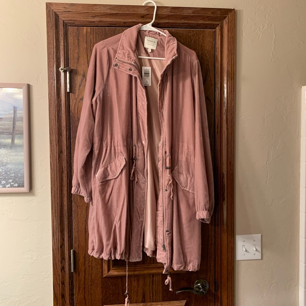 Blush Pink Velvet Jacket